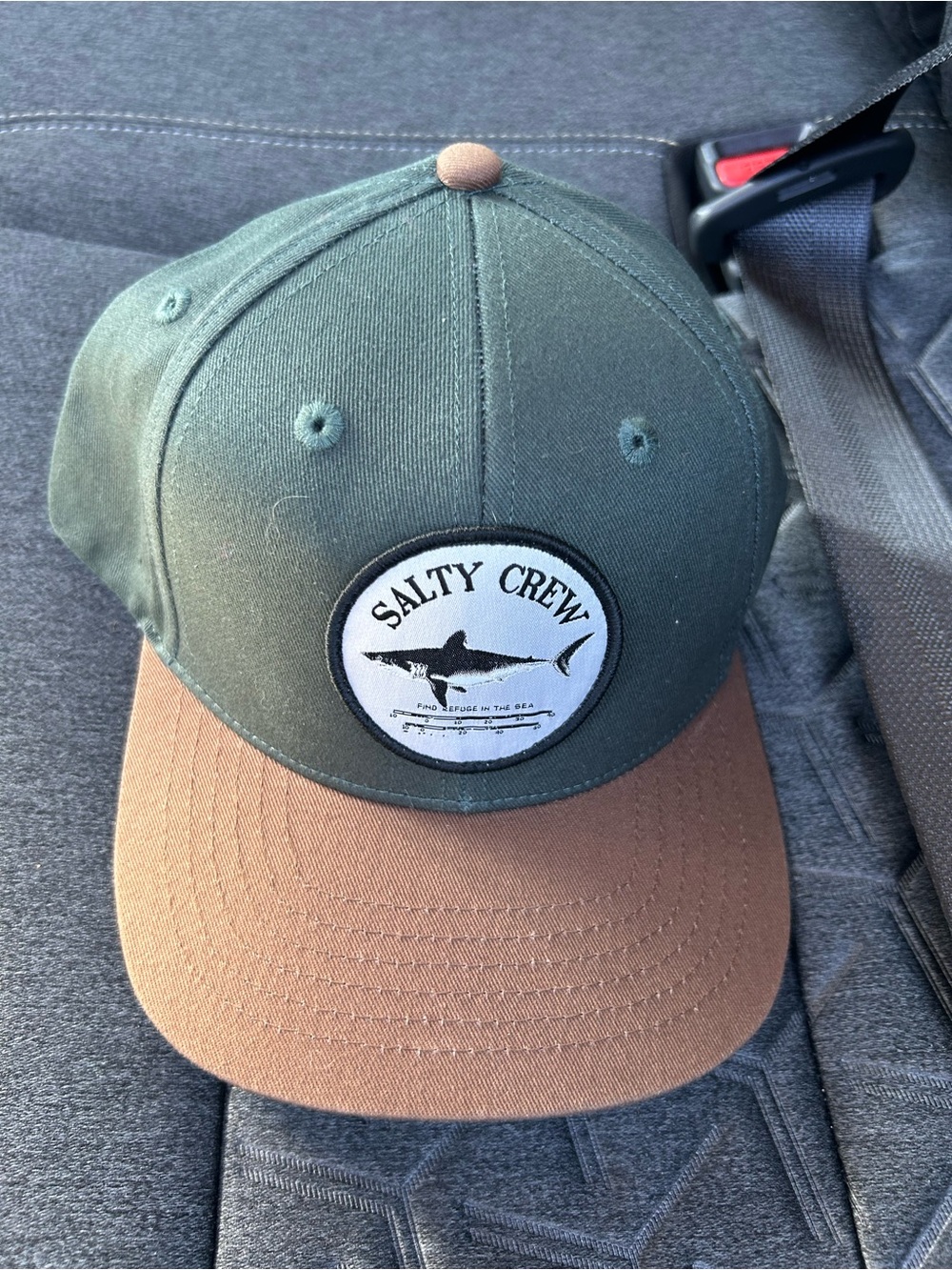 Salty Crew Green and Brown Patch Baseball Cap